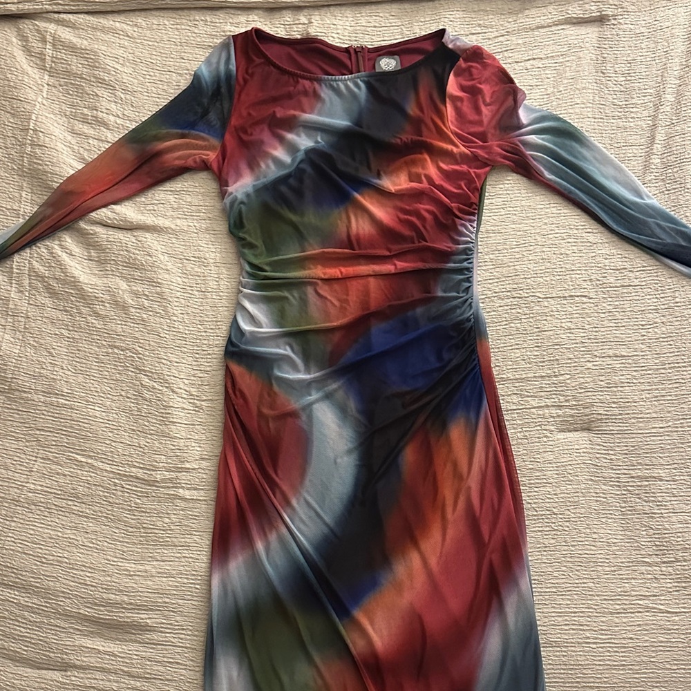 Vince Camuto Vibrant Long Sleeve Dress